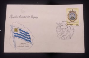 D)1976, URUGUAY, FIRST DAY COVER, ISSUE, 250TH ANNIVERSARY OF THE