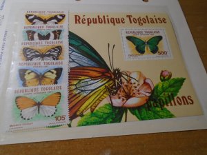 Togo  #  1139-41/ C474-76  MNH  Butterflies