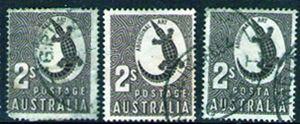 3PAK   #031	AUSTRALIA PRE DECIMAL 2s CROCODILE 