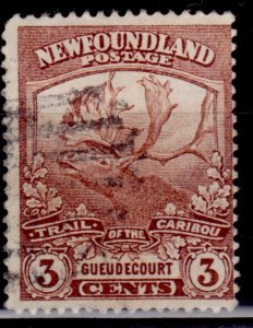 Canada - Newfoundland, 1919, Trail of the Caribou, 3c, sc#117, used