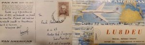 MI) 1958, ARGENTINA, PANAMERICAN, POSTCARD, FROM BUENOS AIRES TO MONT