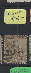 BECHUANALAND (P2003B) 2D ON CAPE  SG 6   NUMERAL CANCEL   VFU 