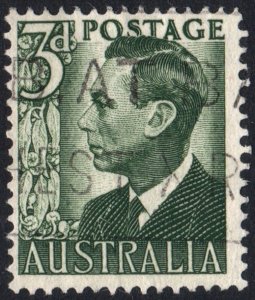 Australia SC#233 3d King George VI Single (1951) Used