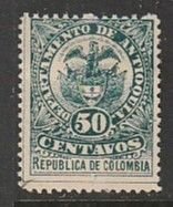 1890 Columbia (Antiquia) - Sc 80 - MNG VF - 1 single - Coat of Arms