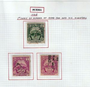 BURMA 1930s/50s Mint &Used Collection on Pages(Aprx 180 Items) (Goy 639