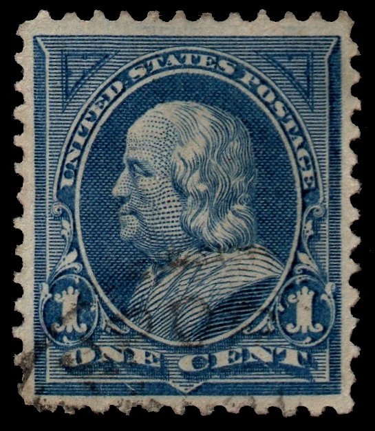 U.S. Scott #247: 1894 1¢ Benjamin Franklin, Used, VF