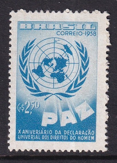 Brazil   #886   MNH   1958   UN declaration human rights