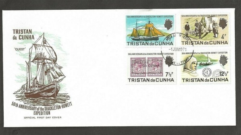 1971 Tristan da Cunha Scout Shackleton-Rowett Expedition Antarctic FDC