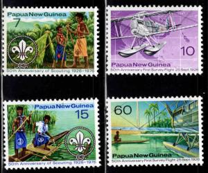 PNG Papua New Guinea Scott 437-440 MNH** Scout set