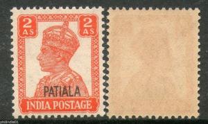 India PATIALA State 2As KG VI Postage SG 109 Cat £10 MNH