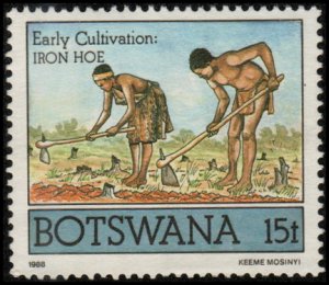 Botswana 429 - Unused-NG - 15t Early Cultivation: Iron Hoe (1988) (cv $1.25)