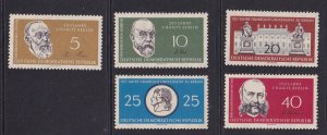 German Democratic Republic DDR  #520-524 MNH 1960 anniversaries