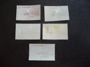 Stamps - Monaco - Scott#166b,168b,169a,172,175b-Mint Hinged Part Set of 5 Stamps