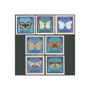 Mongolia 1521-1527, MNH. Michel 1776-1782. Butterflies, 1986.