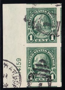 MOstamps - US #575 Used Pair Grade 100 with PSE Cert - Lot # MO-3826 SMQ $500
