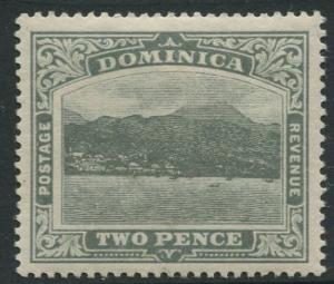 Dominica - Scott #52 -  Roseau Issue -1909 - MLH - Wmk 3 - Single 2p Stamp  