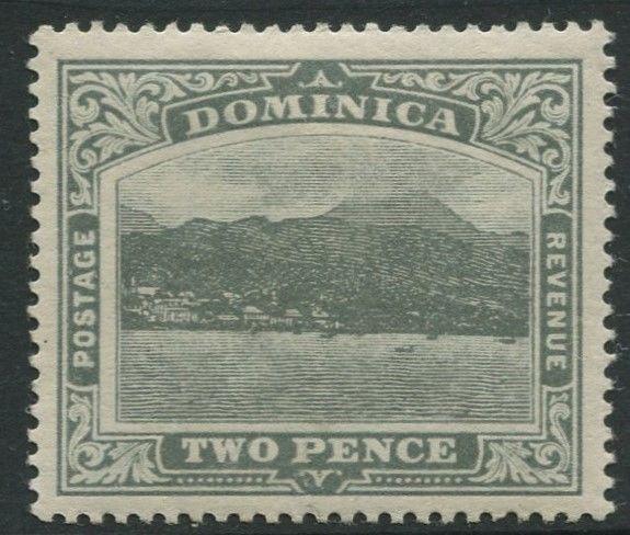 Dominica - Scott #52 -  Roseau Issue -1909 - MLH - Wmk 3 - Single 2p Stamp  