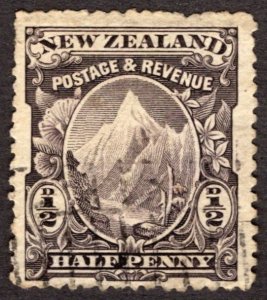 1898, New Zealand 1/2p, Used, Sc 70c