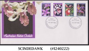 AUSTRALIA - 1986 AUSTRALIAN NATIVE ORCHIDS - 4V - FDC