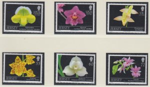 Jersey 2011, Orchids set of 6. unmounted mint , NHM