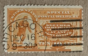United States 1893 10c orange Messenger, used.  Scott E3, CV $50.00