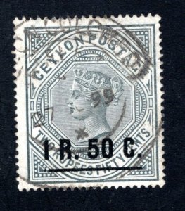 Ceylon #160,  VF, Used,  See Note,  CV $52.50 ......  1290129