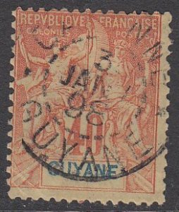 French Guiana 45 Used CV $16.00