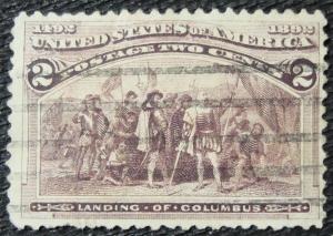 US #231 Used Single, Landing of Columbus SCV $.30 L8