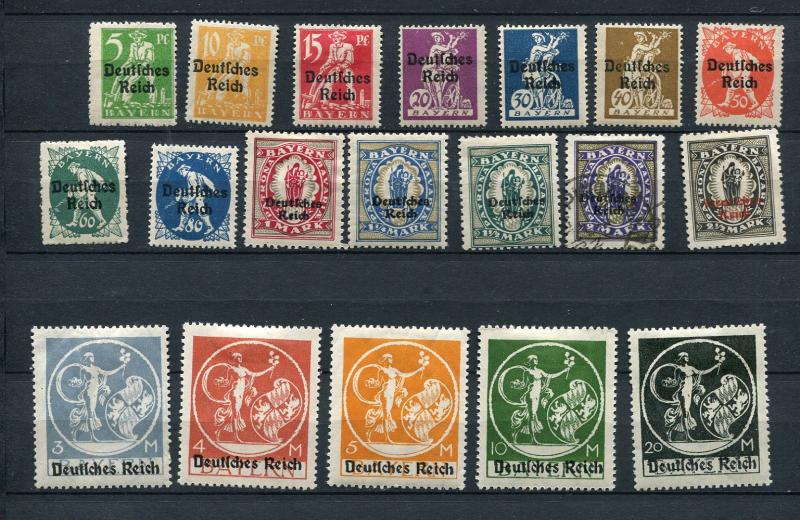 Germany 1920 Mi 119-138 (-1 stamps ) MH Overprint  5166