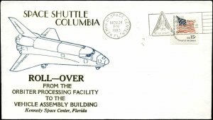 11/24/80 Columbia Shuttle Roll-Over Unknown Cachet Kennedy Space Center, FL