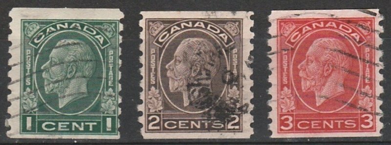 #205-07 Canada Used George VI coils