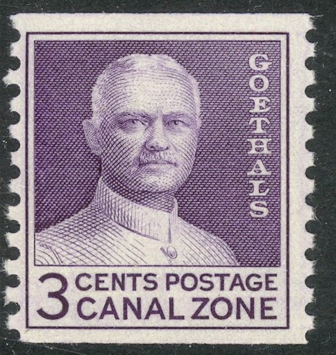 US CANAL ZONE 1960-62 3c GOETHALS COIL Issue Sc 153 MNH