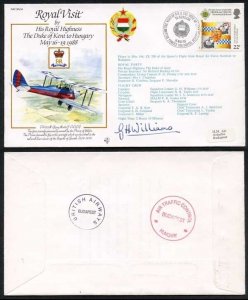 RV4b HRH The Duke of Kent to Hungary Pilot Signed