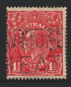 Australia Sc#68c Used - perfin Small OS