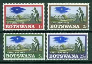 Botswana Scott 47-50 MNH Christmas 1968 $$