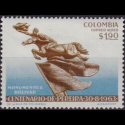 COLOMBIA 1963 - Scott# C453 Bolivar Statue Set of 1 LH