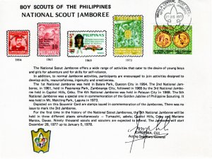 Philippines 1977 Sc 1341 FD cancel Souvenir Card 