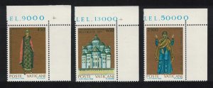 Vatican Millenary of Conversion of Kiev Rus 3v Corners 1988 MNH SC#813-815