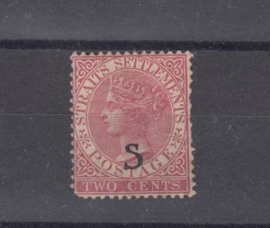 Malaya Straits QV 1882 2c Selangor S O/P MH BP701