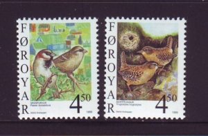 Faroe Islands Sc 350-1 1999 birds stamp set mint NH