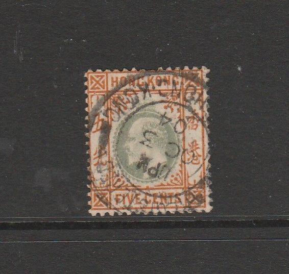 Hong Kong 1903 Crown CA 5c Used SG 65