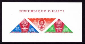 Haiti C190a Malaria Footnoted Without Inscription Souvenir Sheet MNH VF