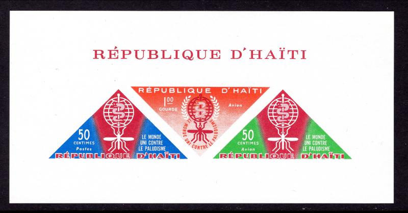 Haiti C190a Malaria Footnoted Without Inscription Souvenir Sheet MNH VF