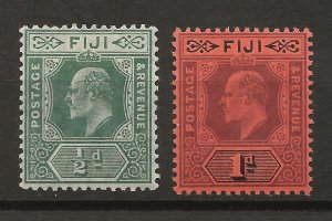 Fiji 70-71 SG 115-116 Watermark 3  MLH VF 1904 SCV $58.50 (jr)