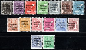 DDR under russian occ. Scott # 10N1 - 10N15, mint nh