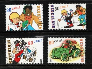 2000 Netherlands Sc #1055-058 Comic Strip Characters Sjors & Sjimmie - MNH Cv $4