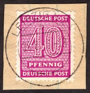 1945, Germany, West Saxony, 40pf, Used, Sc 14N11