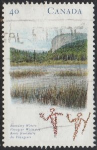 Canada #1323 1991 40c Voyageur Waterway USED-F-VF-H