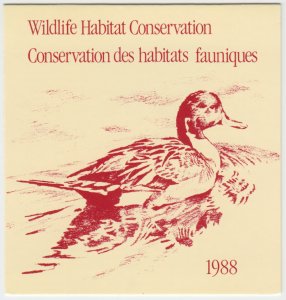 Canada - #FWH4 1988 Wildlife Conservation Stamp Booklet - Pintail Ducks