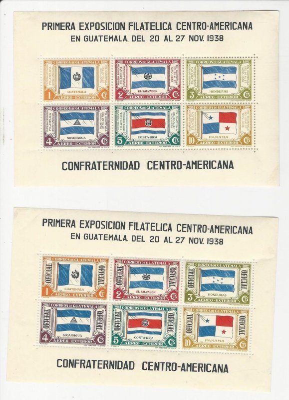 Guatemala, Postage Stamp, #C99, CO7 Mint LH, 1938 Flag, JFZ 